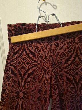 Blackmilk Red Wine Burnt Velvet Leggings Size Small